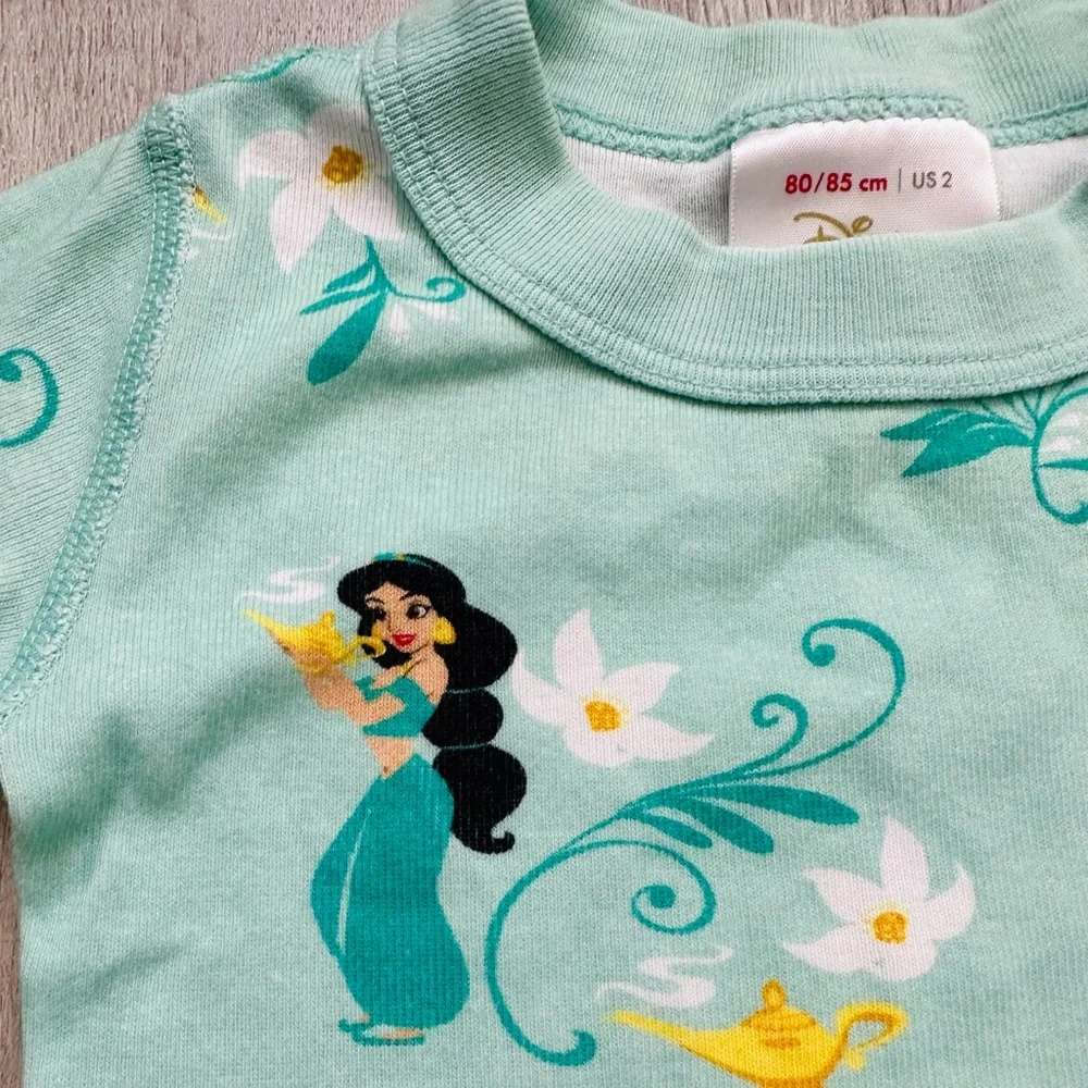 Hanna Andersson Girls Organic Cotton PJ short sleeve Disney Princess Jasmine 2T